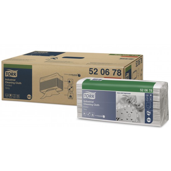 Tork Cleaning Cloth Industrial σε Φύλλα Γκρι [W4], 1φυλλο, 120 φύλ/πακ.