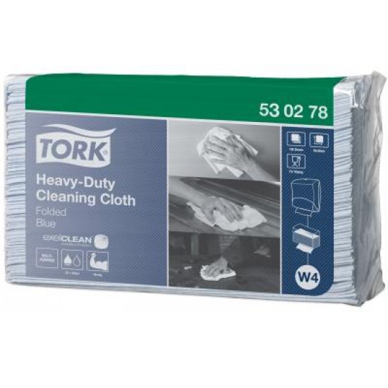 Tork Cleaning Cloth Heavyduty σε Φύλλα Μπλε [W4], 1φυλλο, 100 φύλ/πακ.