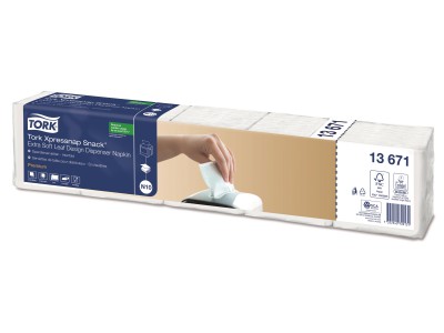 Tork Xpressnap Snack Extra Soft Design Χαρτοπετσέτα [Ν10] 21,6x21,3cm, 2φυλλη, 100 τεμ/πακ